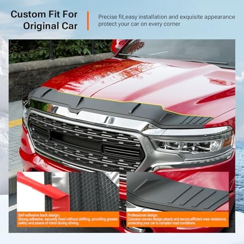 Hood Protector Deflector Upgraded TPE Compatible with 2019-2026 Dodge RAM 1500 gallery