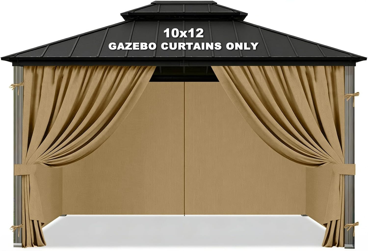 Gazebo Privacy Curtains 10' X 12' Replacement Panels – Waterproof & Windproof 4 gallery