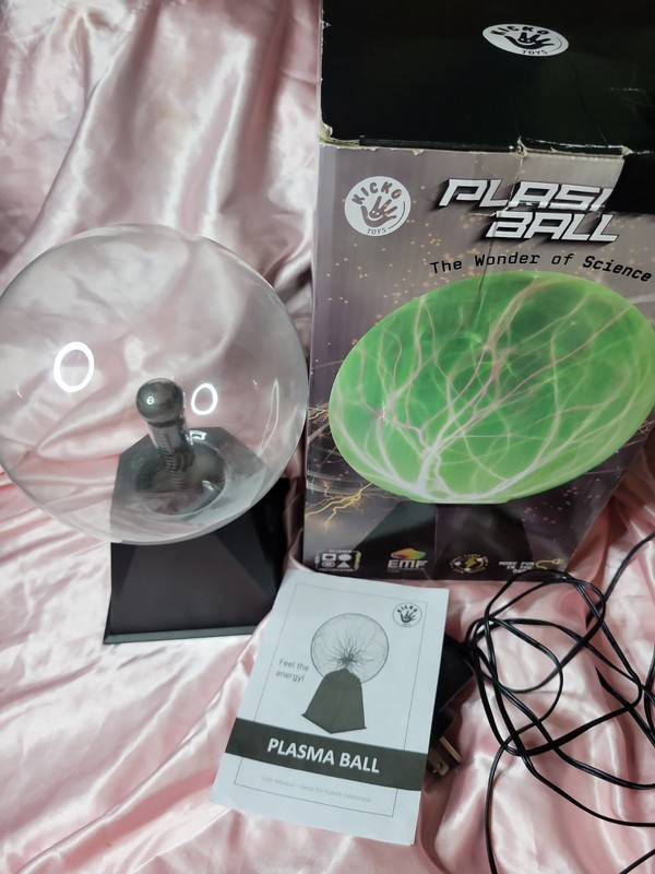 7” Green Plasma Ball Touch Sensitive Nebula Thunder Lightning Plug-In Green gallery