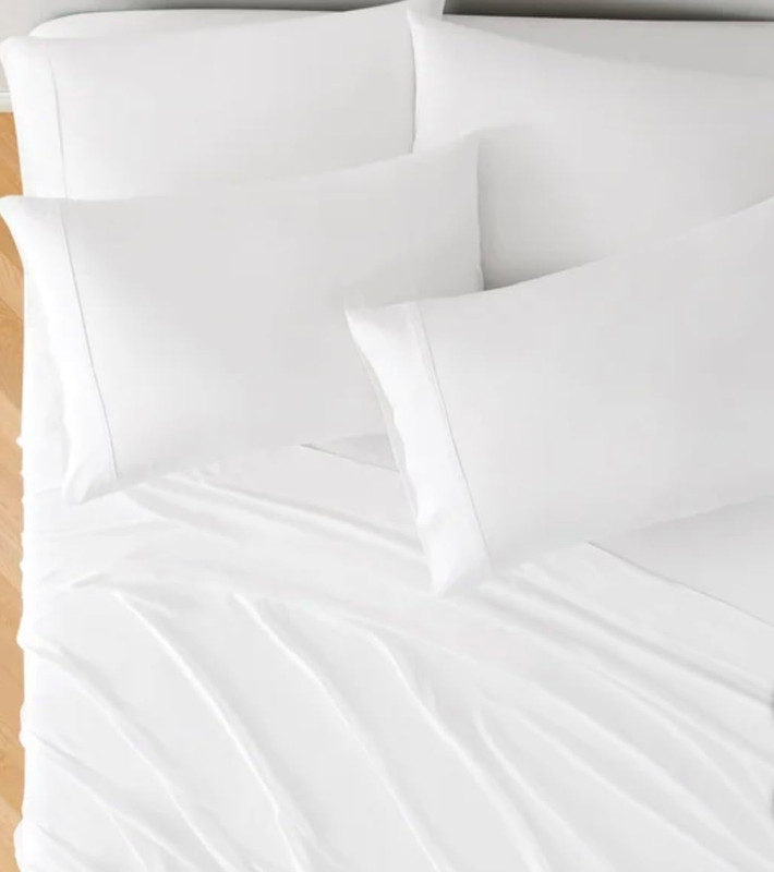 Luxurious 6-Piece Queen Sheet Set - 100% Rayon from Bamboo - White gallery