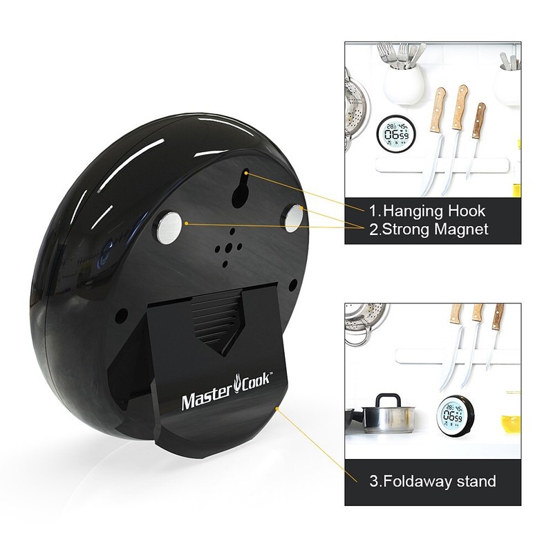 Digital Kitchen Timer with Magnetic Digital Thermometer Humidity, LED Display gallery