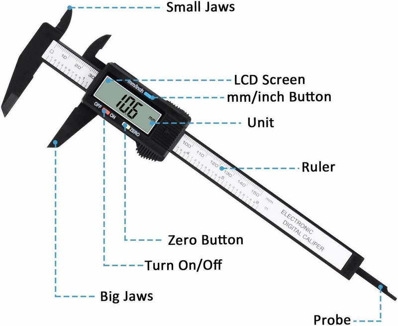 Digital Caliper 6" 150mm Micrometer LCD Gauge Vernier Electronic Measuring Ruler gallery