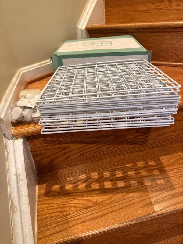 Organize-It 6-Cube White Wire Storage Unit Modular Grid Shelving Organizer Syste gallery