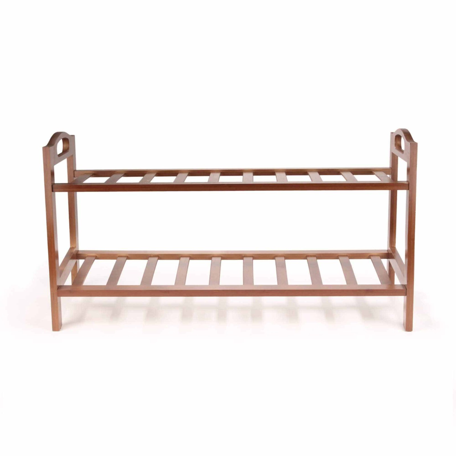 BambooMN Wood Shoe Rack for Entryway or Doorway gallery