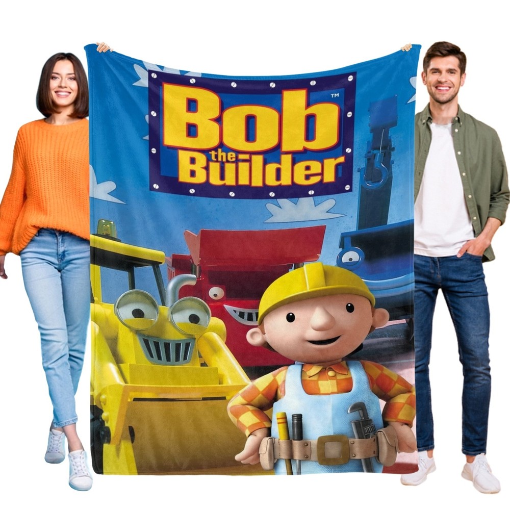 Bob the Builder Flannel Blanket Bed Sofa Couch Throw Birthday Gift for Kids