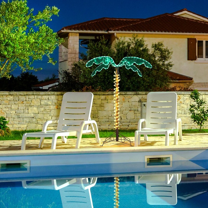 Artificial LED Lighted Coconut Tree for Pool Beach Yard Party Bar Decoration gallery