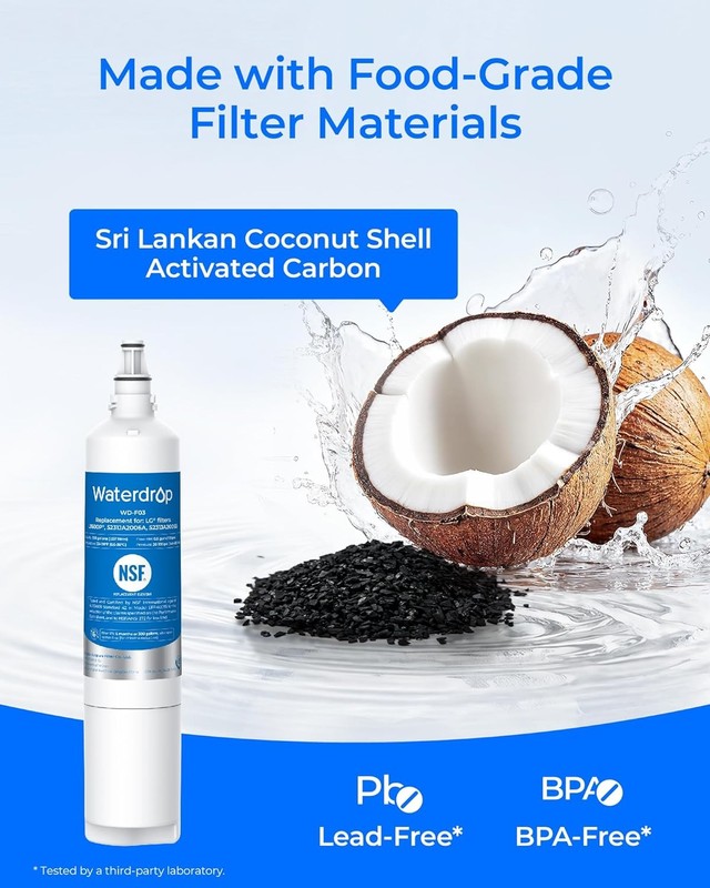 Waterdrop Water Filter Replacement for LG® LT600P®, KENMORE® 9990, 3 PACK gallery