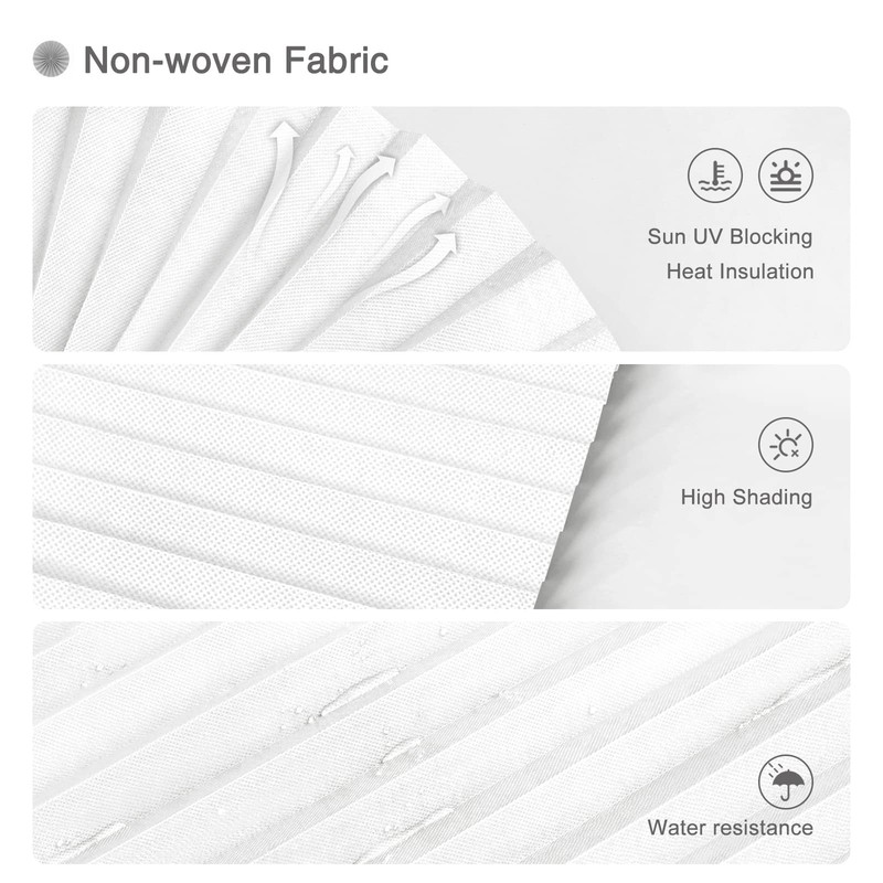 MALOKI Temporary Window Blinds, Pleated Shades Cordless Fabric Light Filterin... gallery