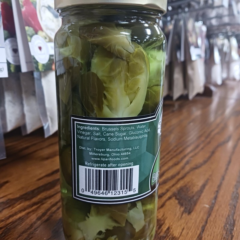 Amish Wedding Mild Pickled Brussel Sprouts, Two 16 oz Glass Jars gallery