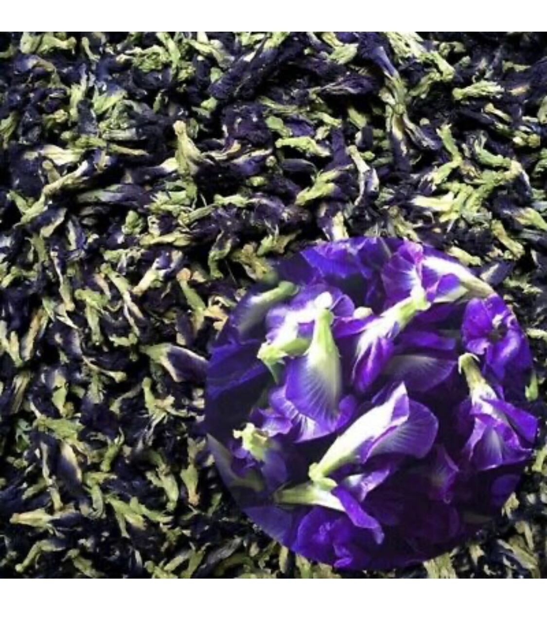 Thai Dried Butterfly Pea Tea PURE Flower Natural Organic Herbal Drink - 50g gallery