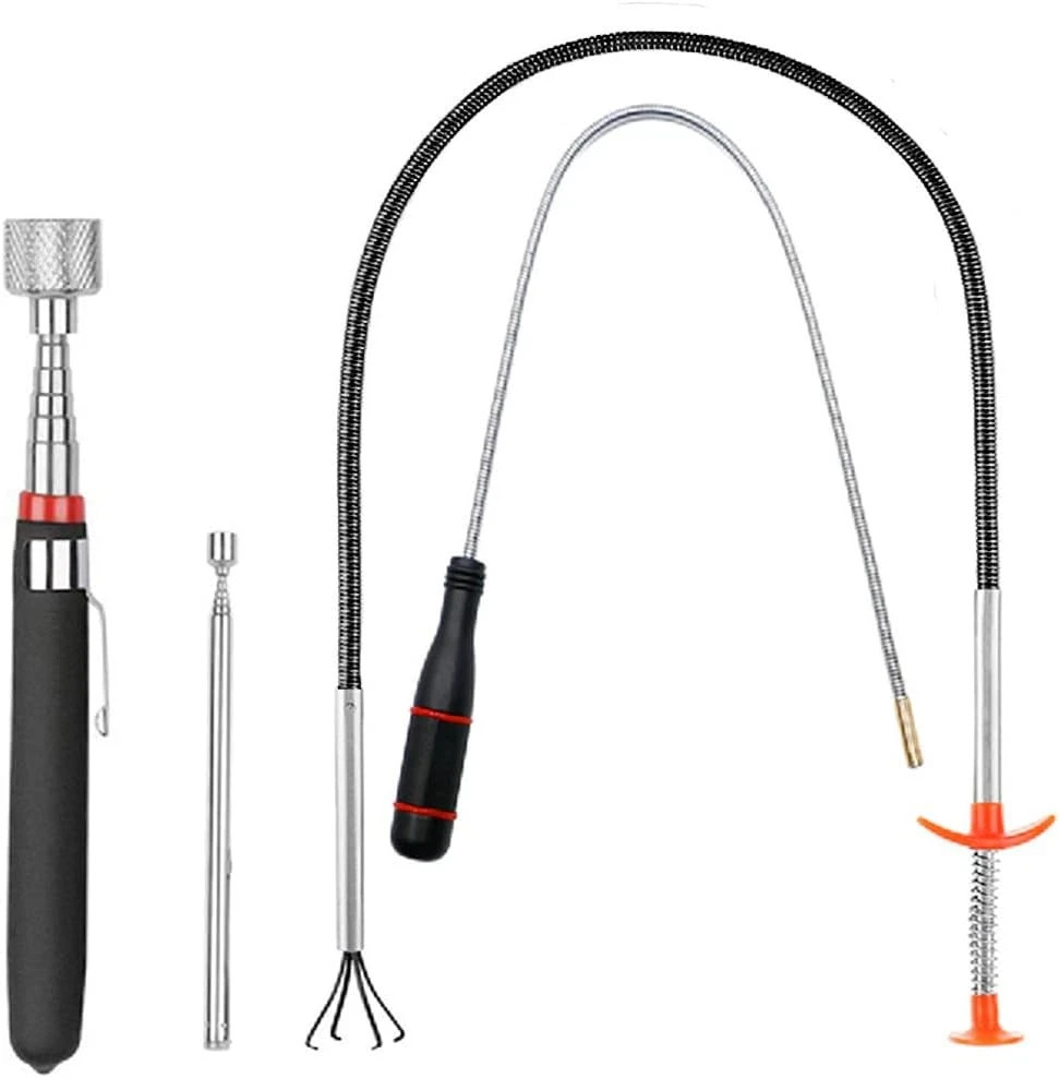 4 Pack Telescoping Magnetic Pickup Tools Flexible Grabber Claw & Magnet Set gallery