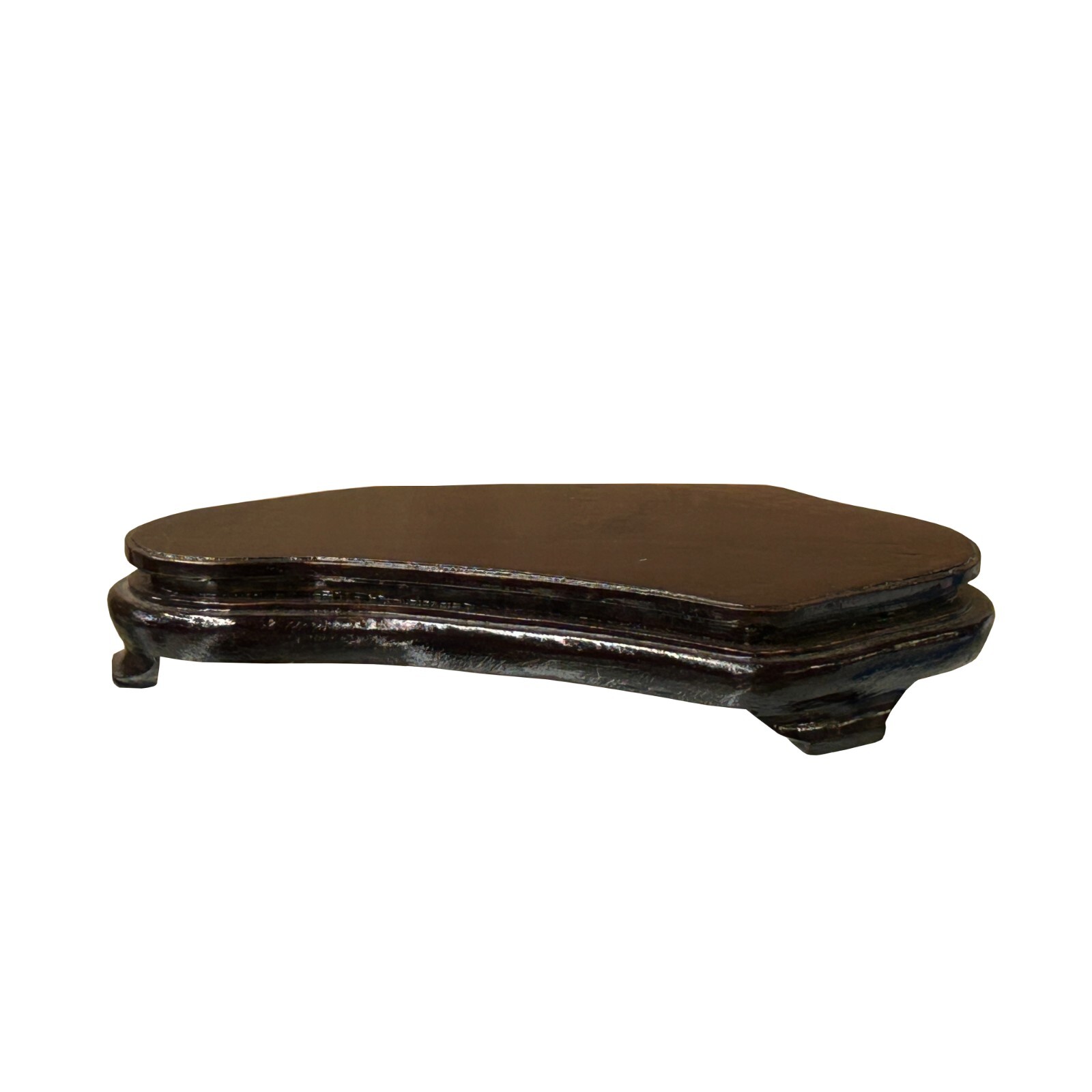 8" Dark Brown Wood Irregular Shape Display Stand Riser Easel ws4131 gallery