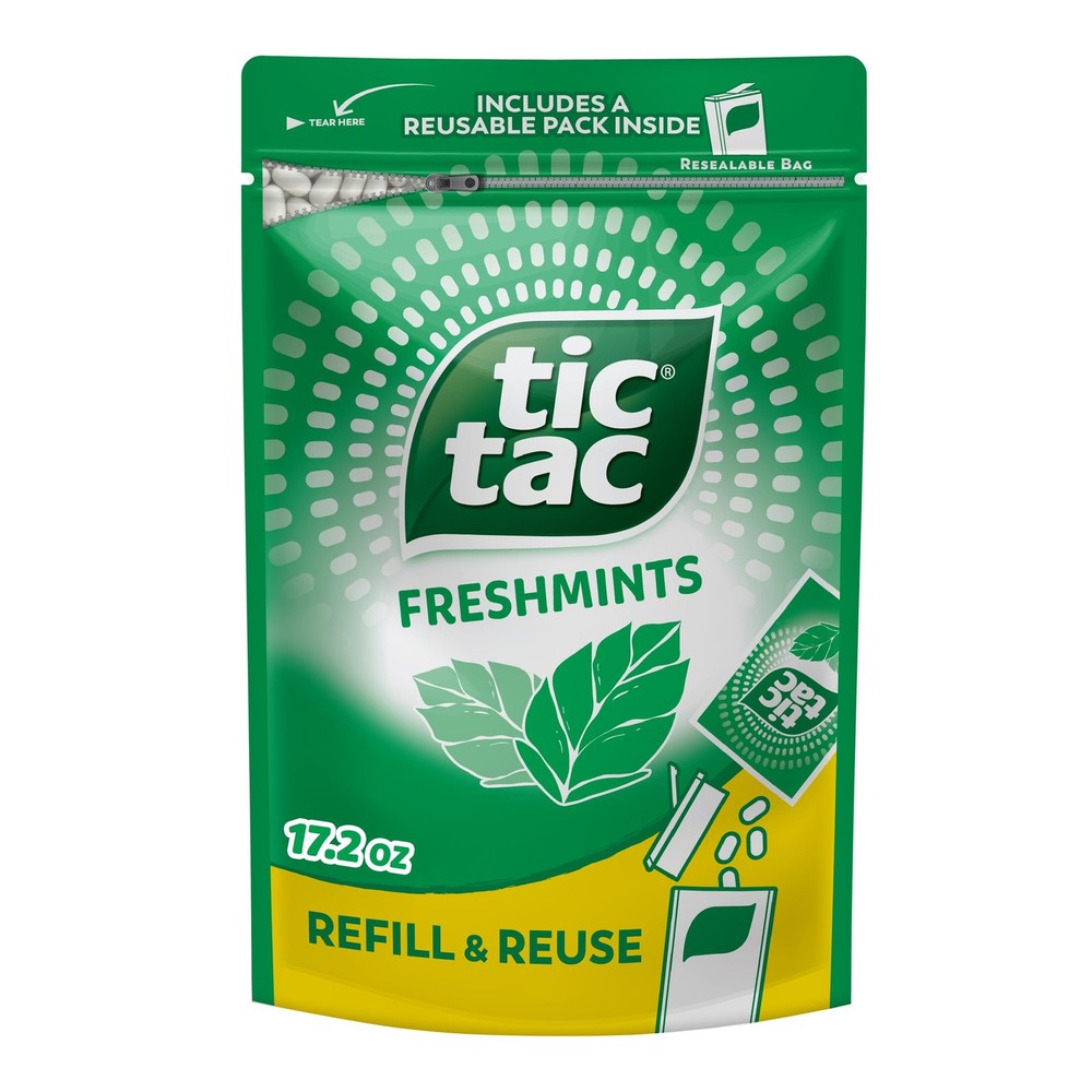 Tic Tac Bulk Freshmints Refill Bag On-the-Go Pocket-Sized Breath Mints