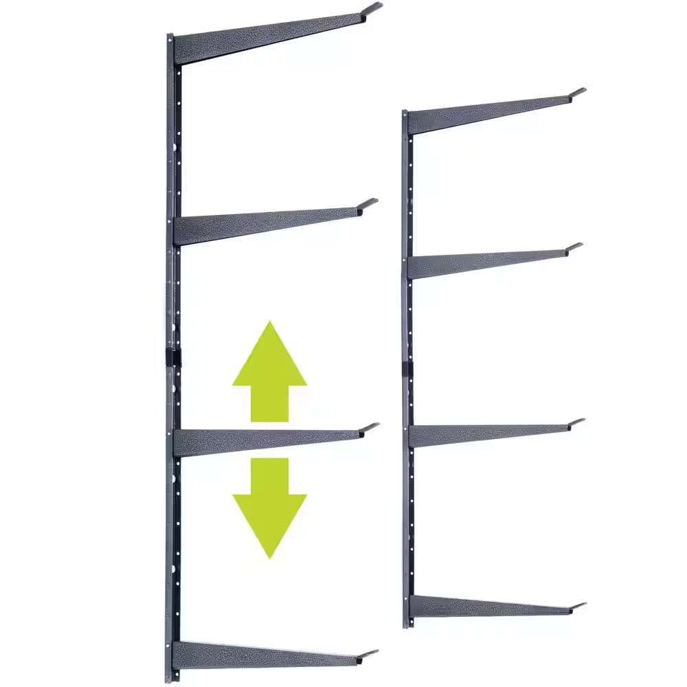 16 In. X 41 In. Heavy Duty Wall Rack, Adjustable 4 Tier Wide Lumber Rack Holds 6 gallery