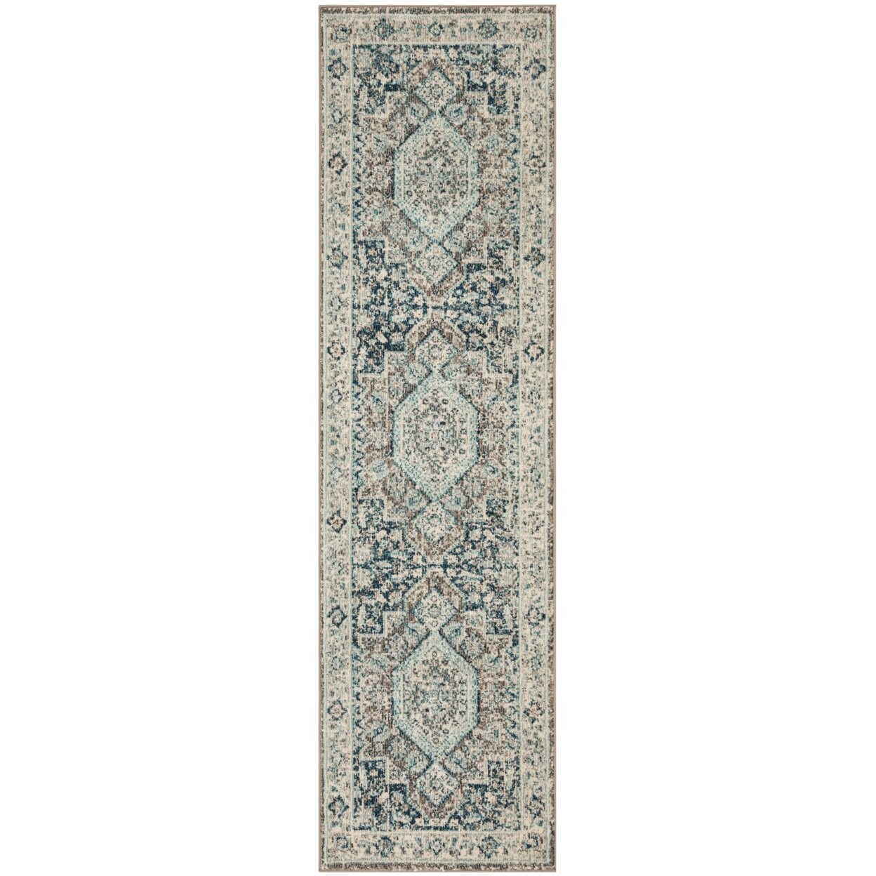 SAFAVIEH Phoenix Collection PHX155F Grey / Blue Rug gallery