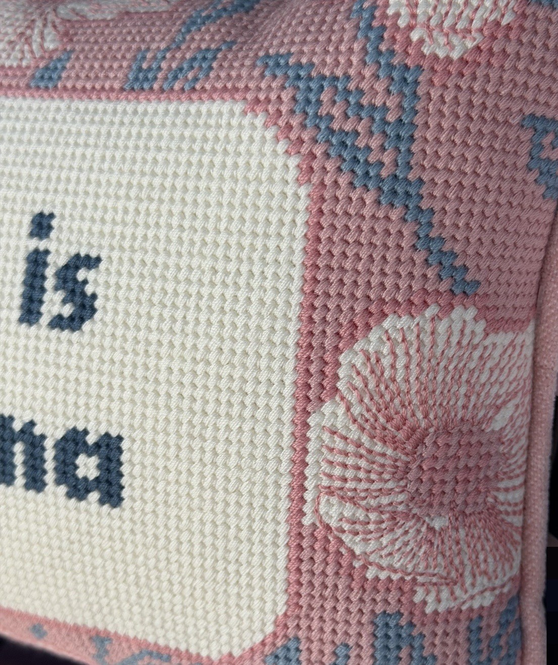 Happiness Is Being A Nana Needlepoint Pillow Rachel Zoe Mothers Day Grandma Gift gallery