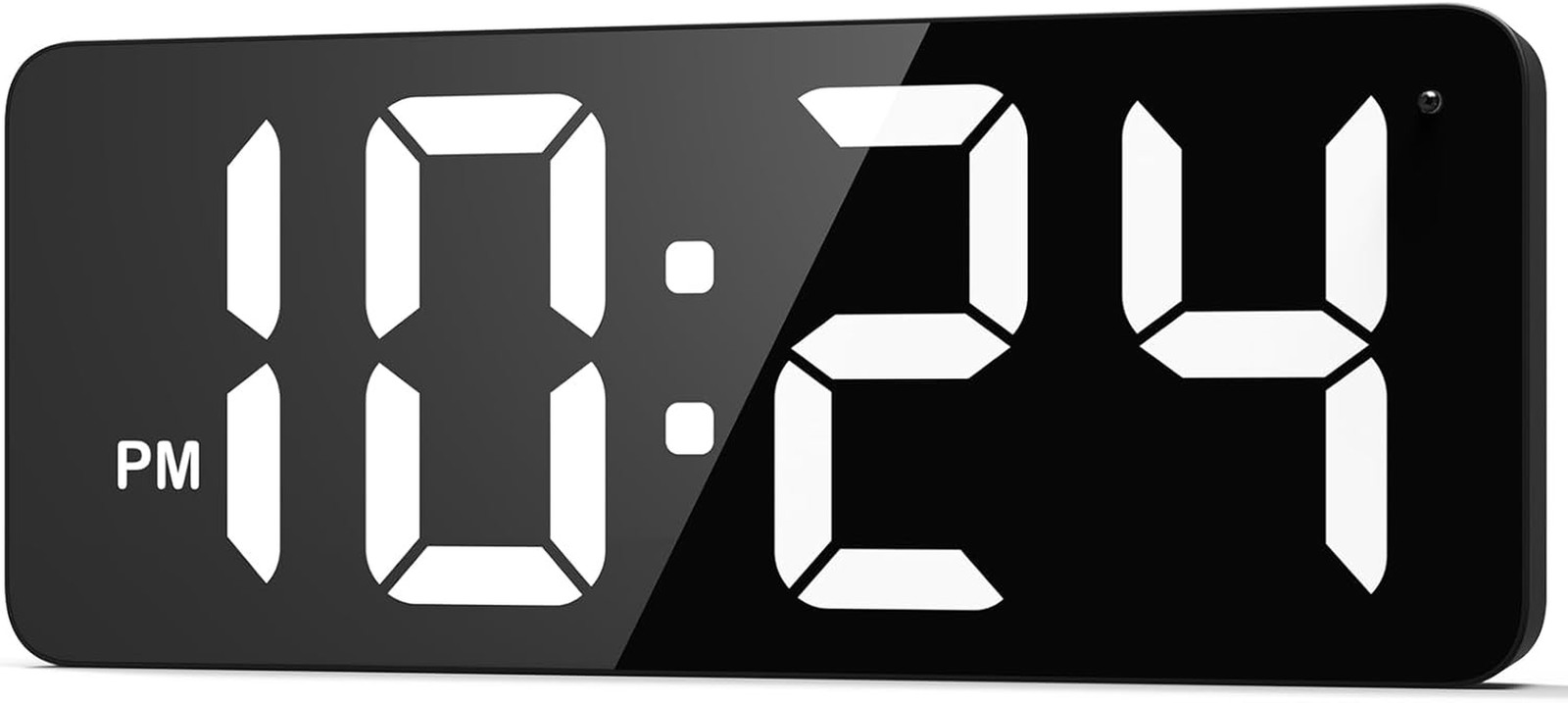 LED Digital Wall Clock with Large Display, Big Digits, Auto-Dimming, 12/24Hr For gallery
