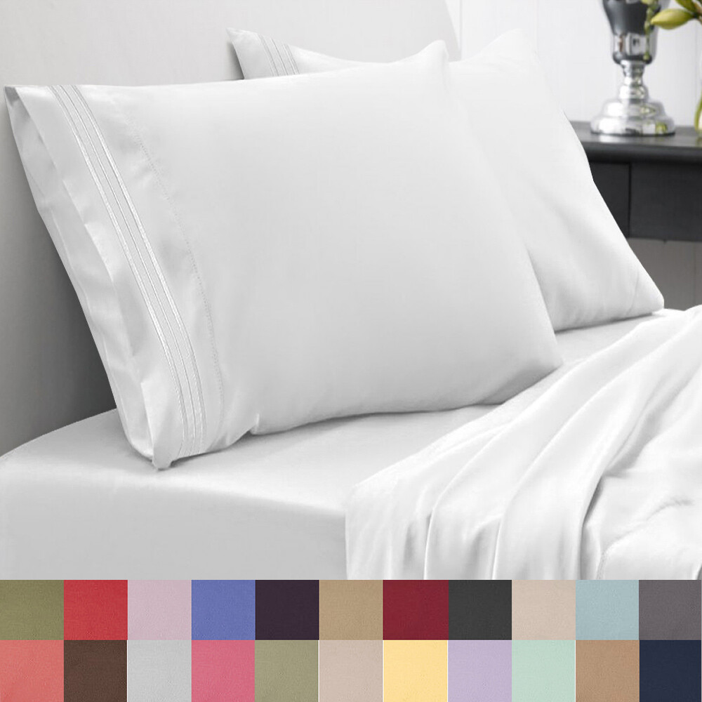 Sweet Home Collection 1800 Count Deep Pocket Microfiber 4 Piece Sheet Set gallery
