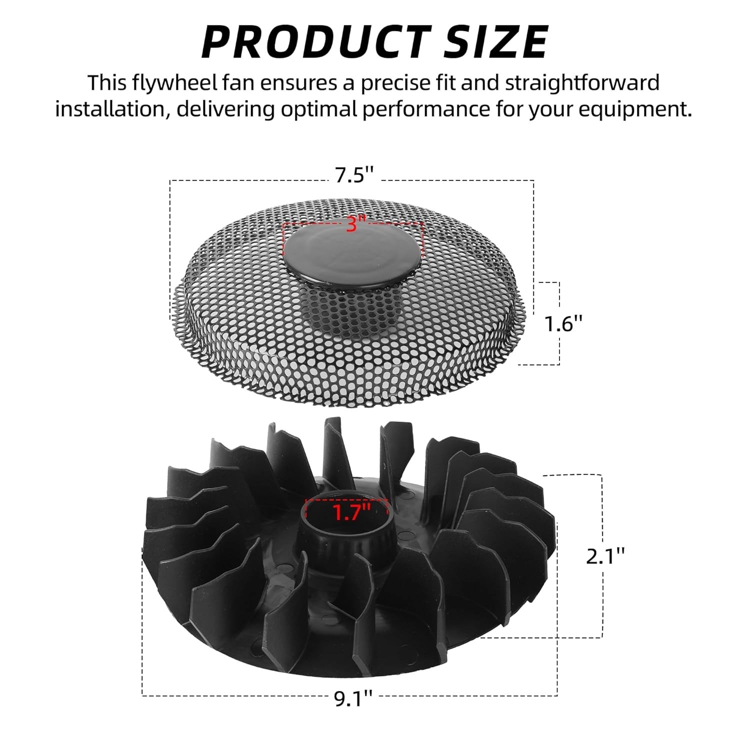 Mower Flywheel Fan For Briggs & Stratton 319000 31A000 Cub Cadet RZT-42 RZT-17 gallery