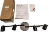 LED 4 Light Track Lighting Kit, Black 4 Way Ceiling Spot Lighting, gallery