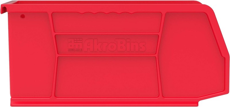 Stackable Storage Organizer Bin - 11-Inch x 5-Inch x 5-Inch - Red - 12-Pack gallery