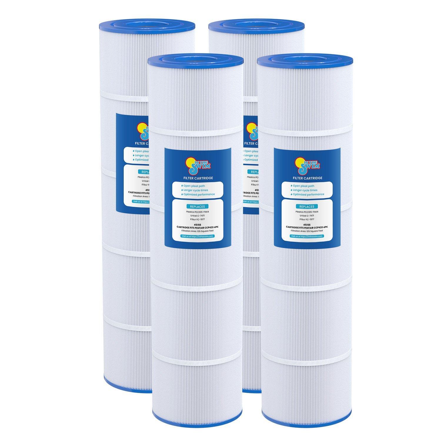 In The Swim Standard Pool Filter Cartridge 4-Pack Replacement for Pentair Clean gallery