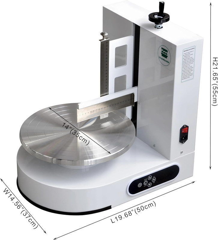 Cake Smoothing Machine with Turntable & Graduated Scraper for Perfect Finishes gallery