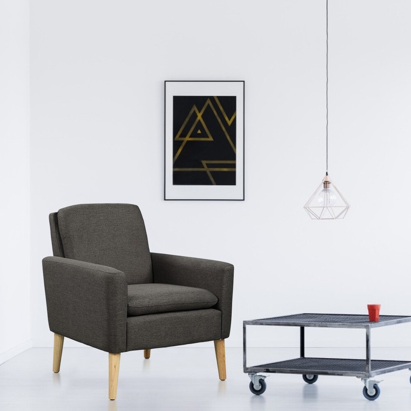 Modern Armchair Accent Single Sofa Upholstered Chairs Furniture Living Room US gallery
