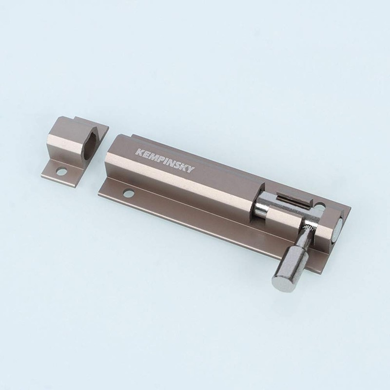 2PCS Door Security Slide Latch Lock Barrel Bolt Solid Aluminium Alloy to Keep gallery