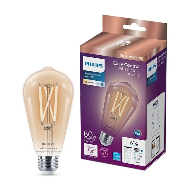 Philips Smart Wi-Fi LED Light Bulbs 60W Tunable Wiz Connected Easy Control gallery