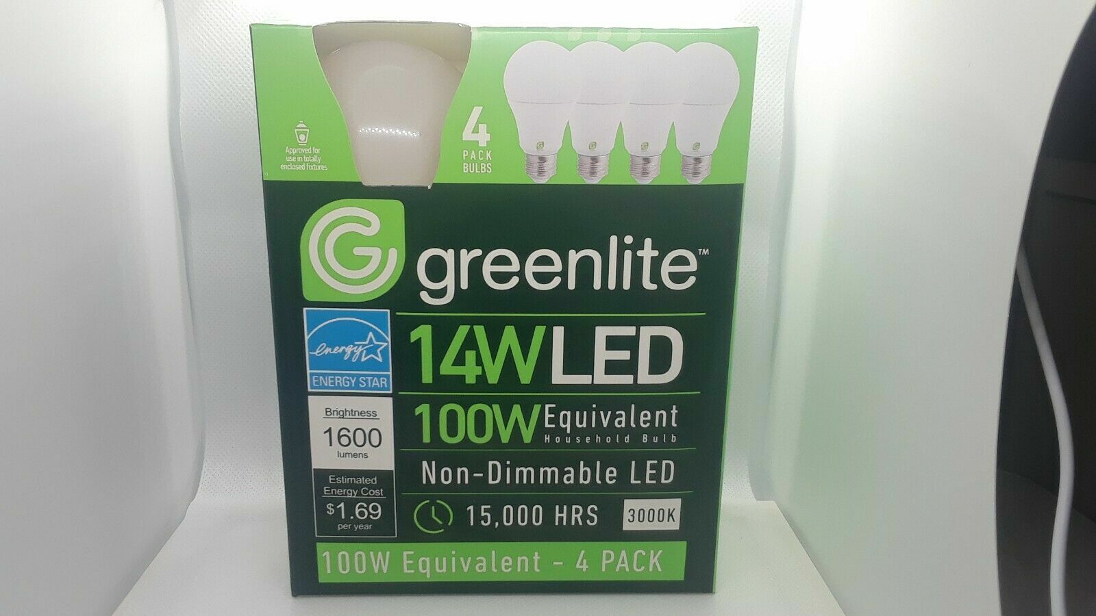 16 LED Light Bulbs Greenlite A19 LED 14W - 100 Watt 5000k Daylight 1600 lumen gallery