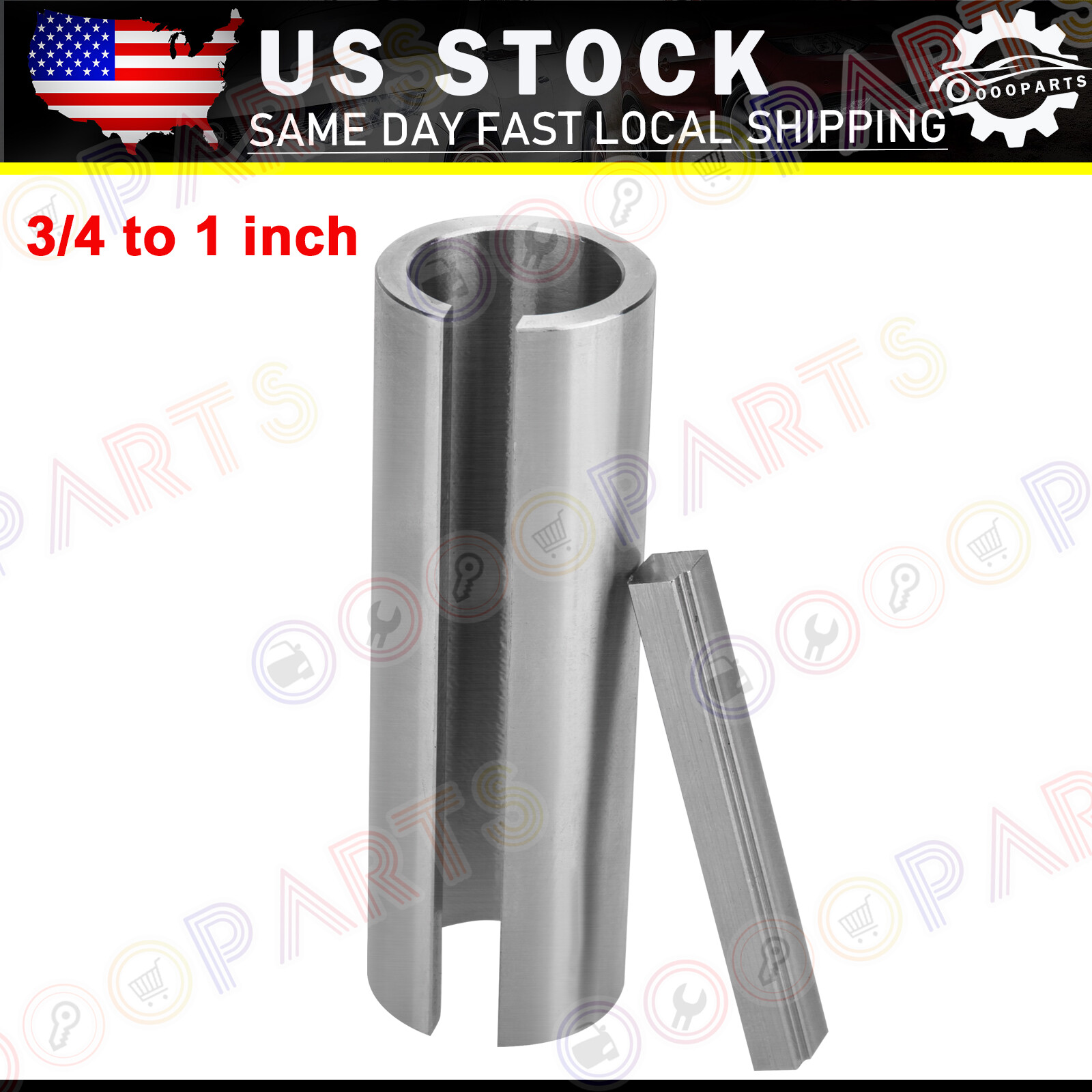 3/4" to 1" Inch w/Step Key Gas Engine Pulley Crankshaft Sleeve Adapter Predator gallery