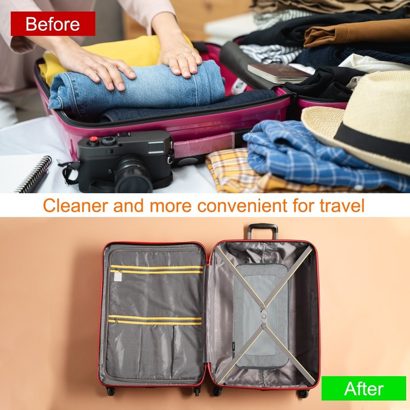 Compression Packing Cube 26x12x13cm Travel Luggage Organizers Bag Grey gallery