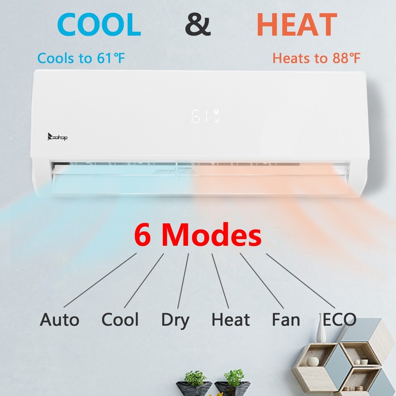18000BTU Air Conditioner Mini Split AC Ductless With HEAT PUMP 19SEER 1250 sq.ft gallery