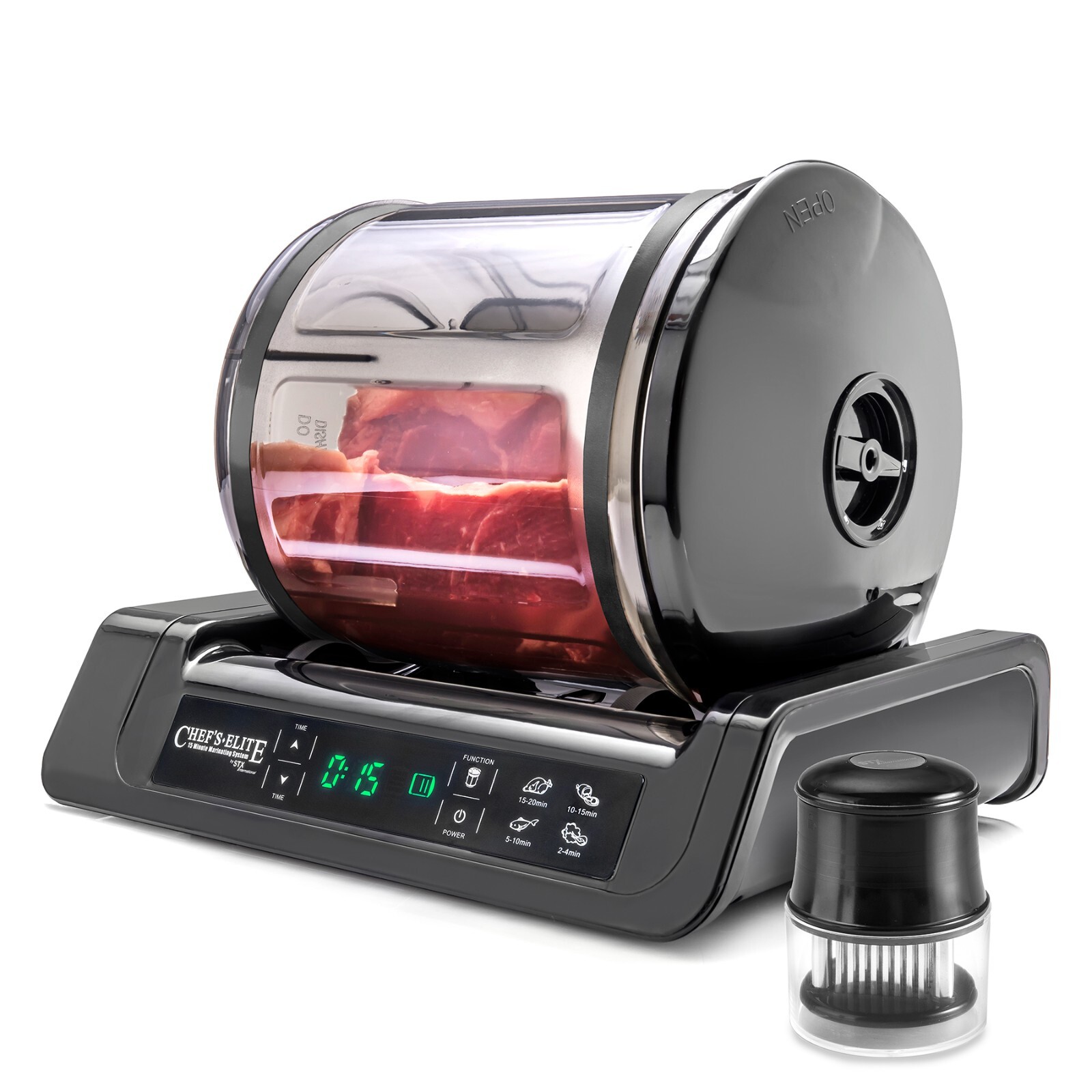 STX Chef's Elite Meat Marinator - 15 Minute Marinater With Auto Shut Off Timer gallery