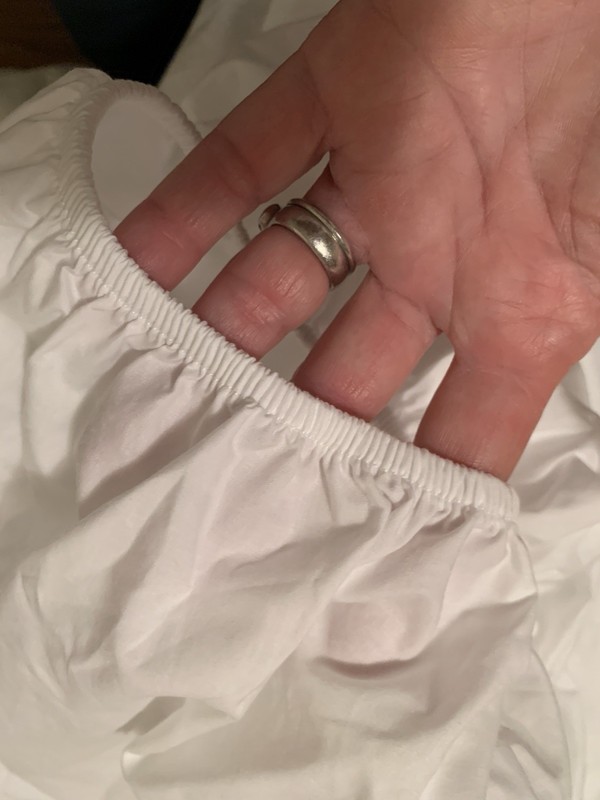 Brooklinen Solid White Cal King Fitted Sheet 16” Pocket NWOT gallery