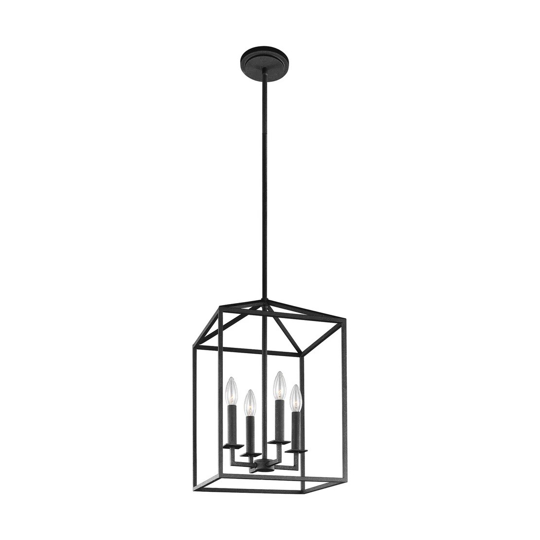 Generation Lighting 5115004-112 Perrytown 4 Light Modern Pendant Light In Black gallery