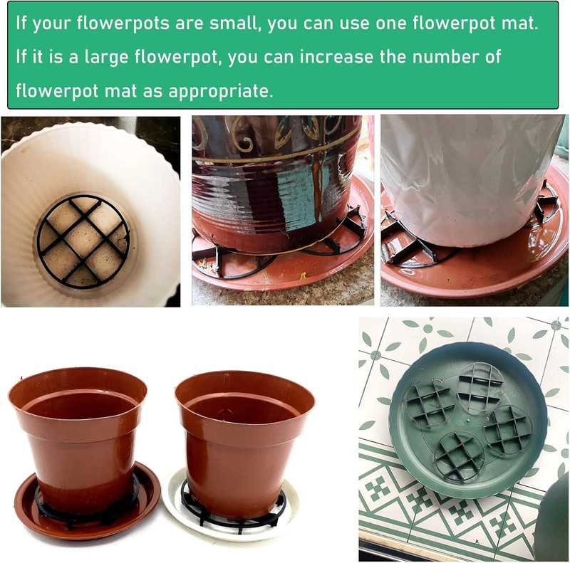 6-Pack Plant Saucer Elevation Stand for Flower Pots and Drainage Support gallery