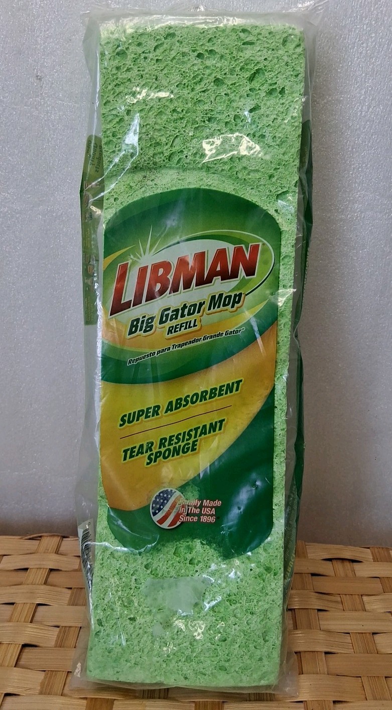 Libman Big Gator Mop Refill Super Absorbent Tear Resistant Sponge New USA Made gallery