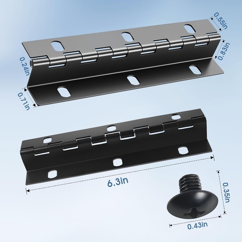 Mailbox Door Hinge,Mailbox Hinge Replacement Parts for 6.3"x1"x1", Black gallery