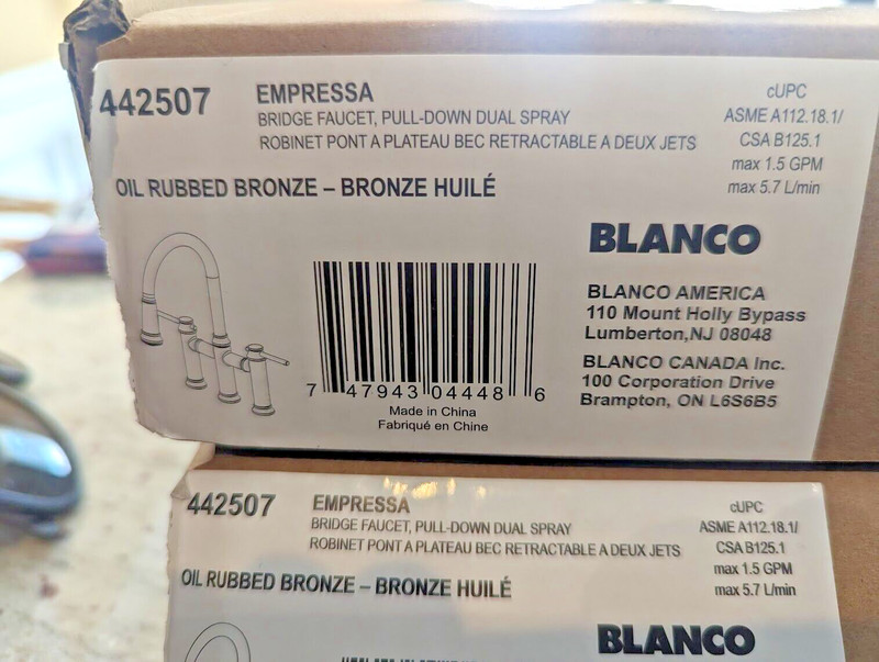 BLANCO 442507 Empressa Pull Down Kitchen Bridge Faucet - Oil Rubbed Bronze gallery
