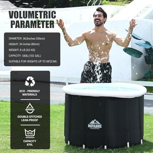 Ice Bath Tub,155 Gallons Inflatable Cold Plunge Tub for Athletes' Recovery gallery