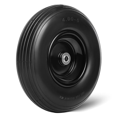 13 Inch 1 PC Solid Flat Free Replacement Tires and Wheels Flat Free -1Pack gallery