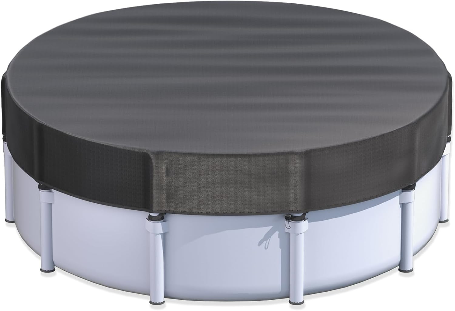 10-18 Ft Round Pool Cover for Metal Frame Above Ground Pools – Windproof Design gallery