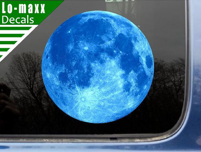 Blue Moon High Quality Graphic Wall Window Various Sizes Printed Vinyl Sticker gallery