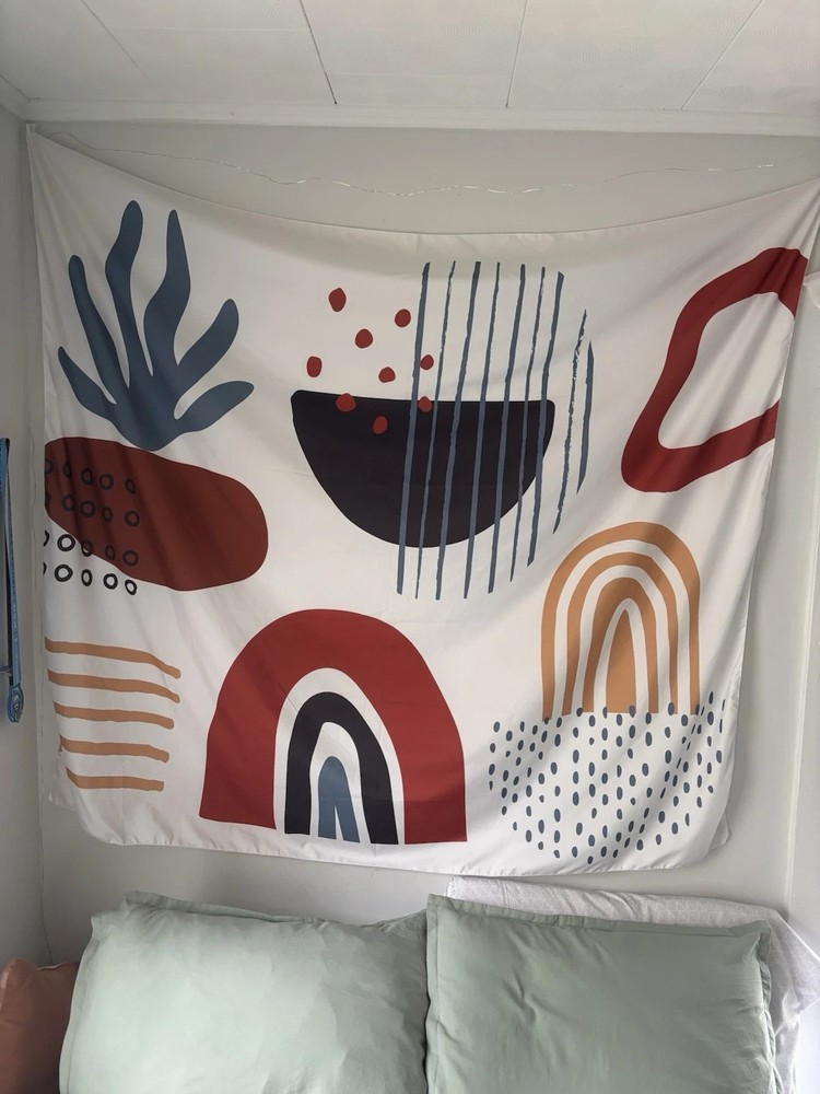 Abstract Wall Tapestry White