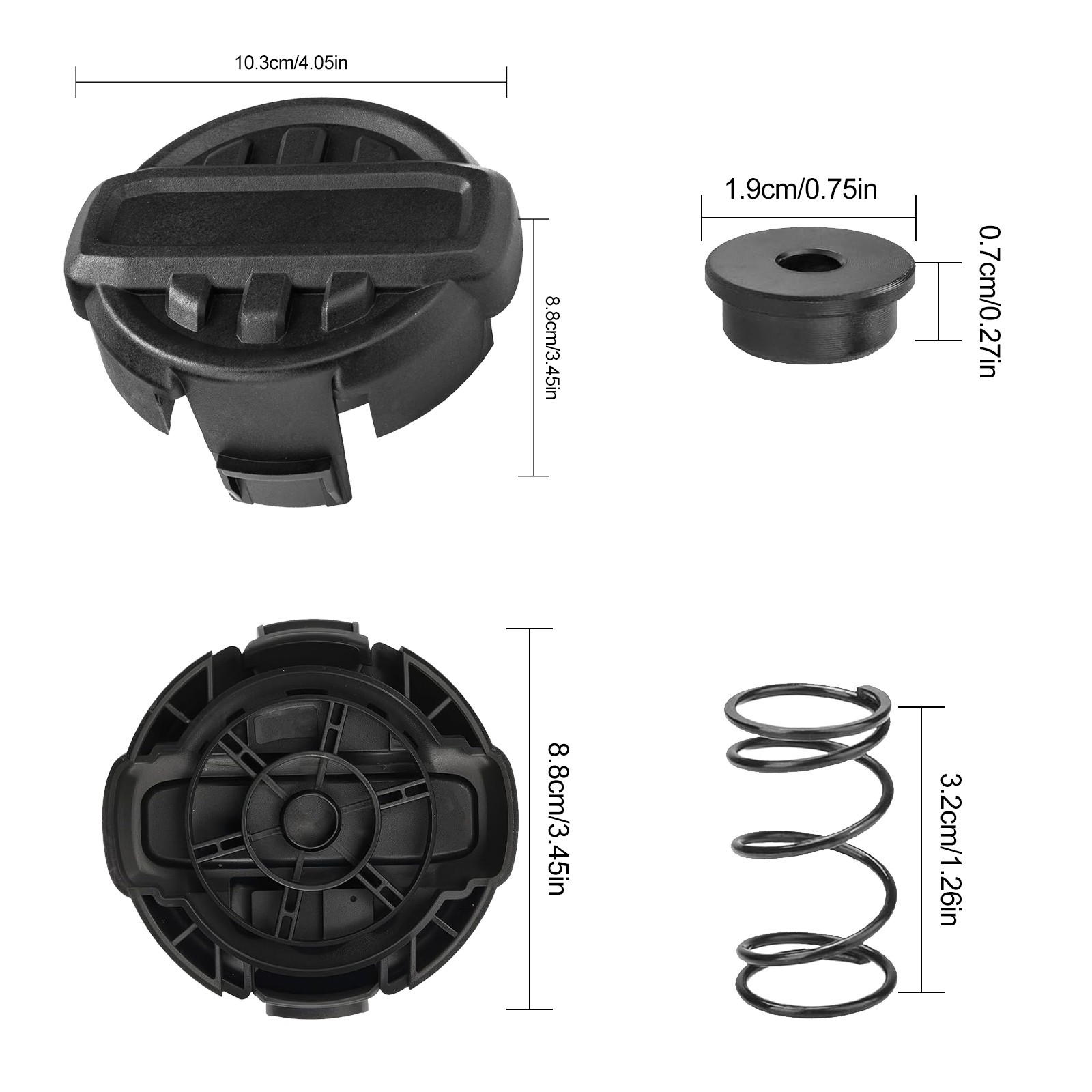 2x Weed Trimmer Head Cap for DCST922P1 DCST922B DCST972X1 Replacement Yard Care gallery