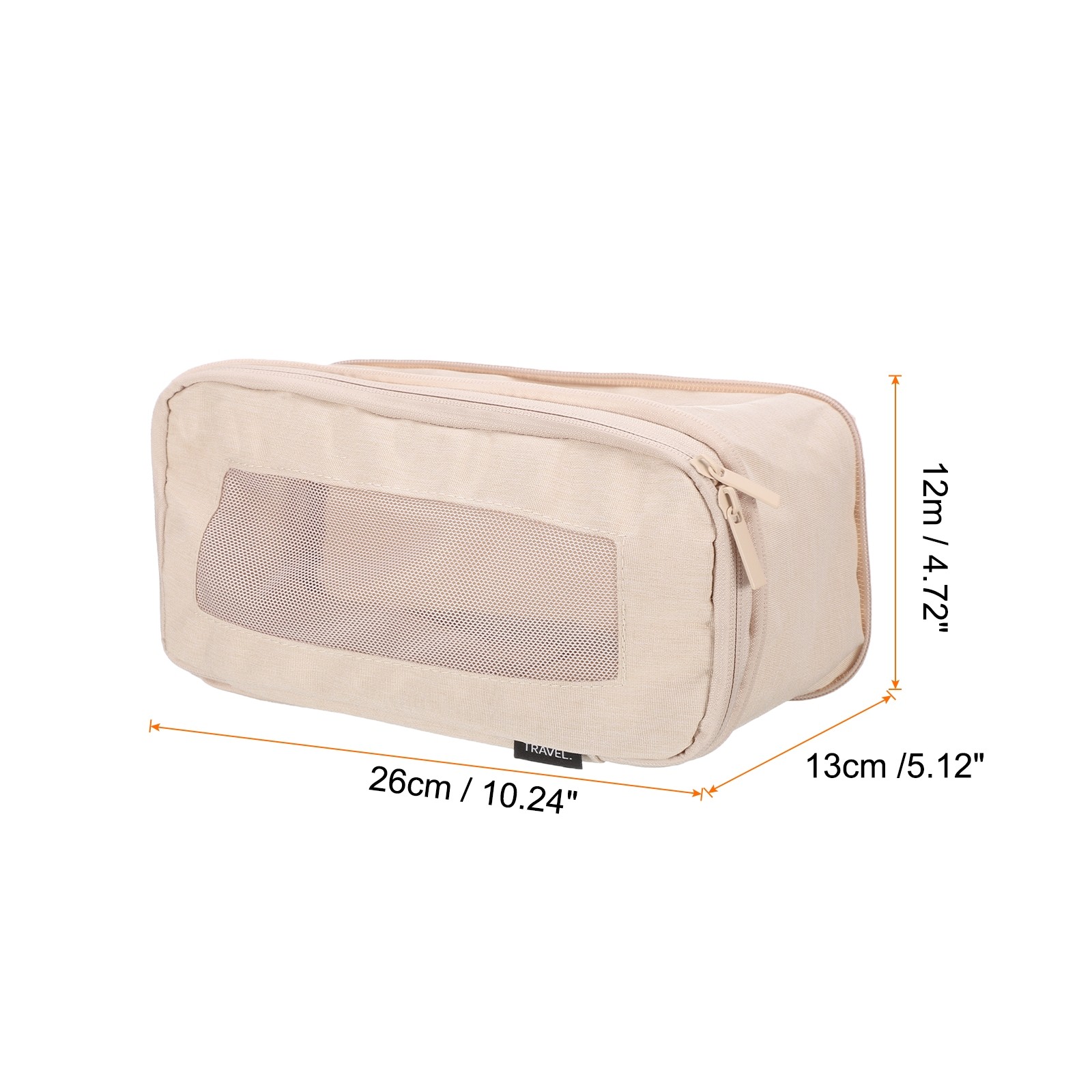 Compression Packing Cube 26x12x13cm Travel Luggage Organizers Bag Beige gallery