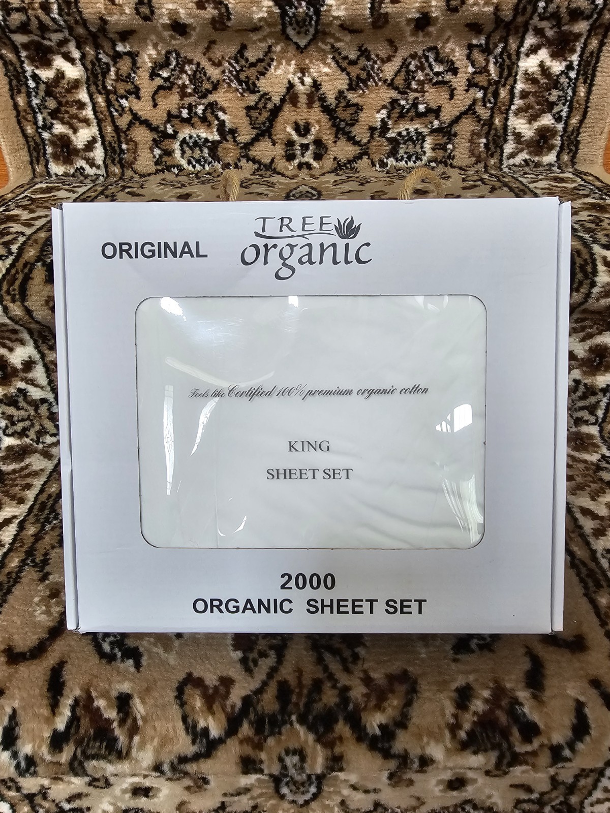 Tree Organic King Sheet Set 2000 Solid White 100% Organic Cotton Deep Fitted gallery