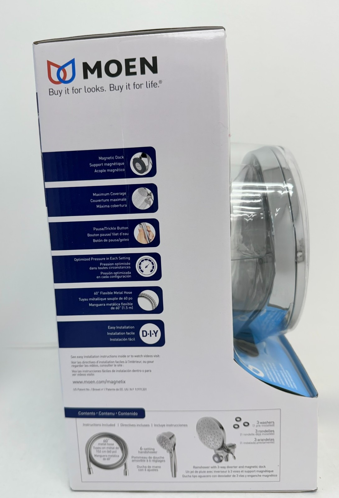 Attract Magnetix 26008 6-Spray Dual Wall Mount Fixed and Handheld Shower gallery